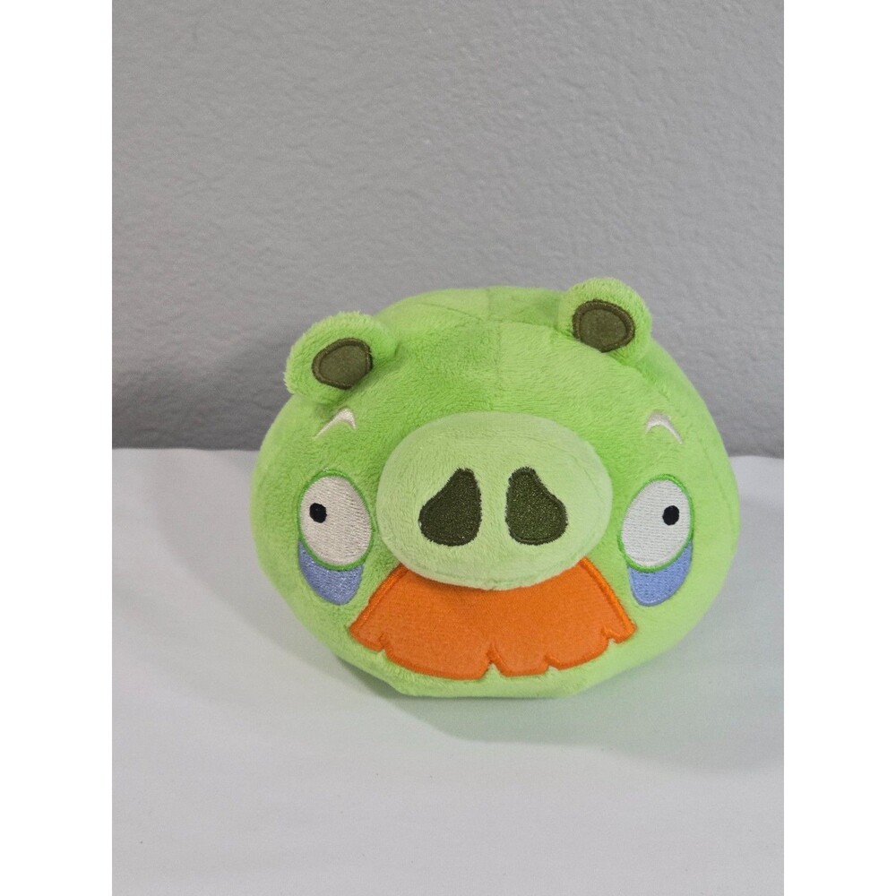 Angry Birds Grandpa Mustache Plush 5" Toy Green Commonwealth 2010 Rovio No Sound